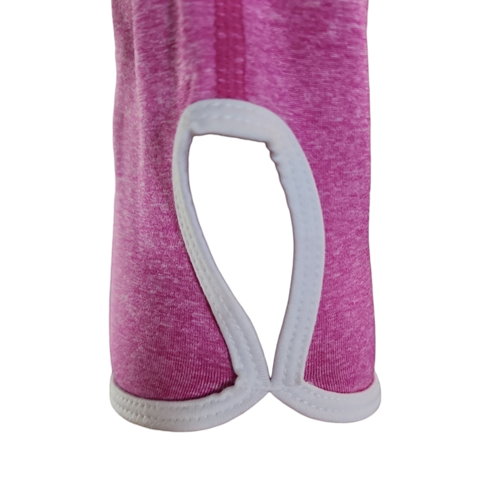 Z by Zella Girl's 3/4 Leggings with Cutout Pink White - Picture 6 of 7